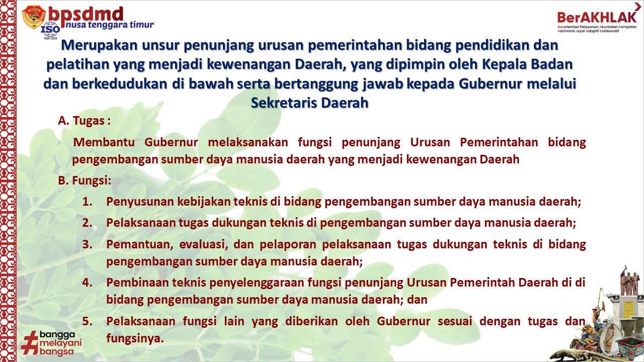 Kedudukan, Tugas dan Fungsi